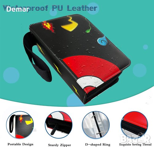 Колекционерски Албум за карти, Класьор Покемон 400 джобчета, Pokemon органайзер, снимка 3 - Колекции - 41540844