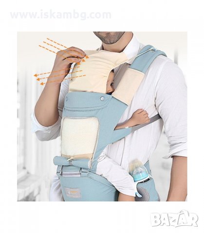 КЕНГУРУ ЗА НОСЕНЕ НА БЕБЕ ОТ 0 ДО 36 МЕСЕЦА - код 1850, снимка 13 - Кенгура и ранички - 33930916