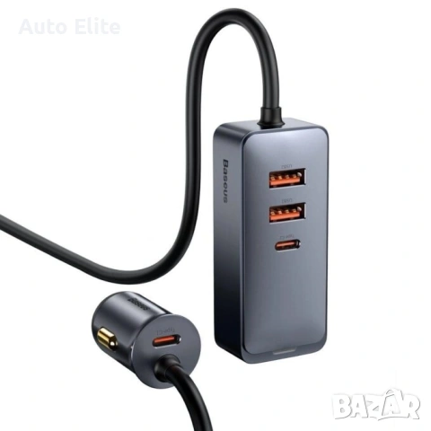 Зарядно за автомобил 12V BASEUS 120W, 2xUSB-A, 2xUSB-C, Share Together PPS multi-port (CCBT-A0G), снимка 2 - Аксесоари и консумативи - 53523118