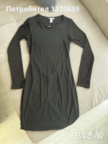 Дамска черна рокля с отворен гръб, S/M размер, снимка 2 - Рокли - 44790208