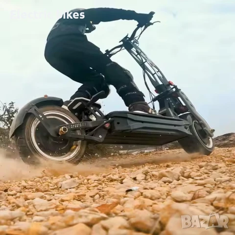 HEZZO F9 – Електрическа тротинетка с демпфер, 8000W, 90 км/ч, снимка 5 - Велосипеди - 50940599