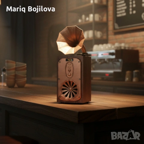 Bluetooth радио колонка AS39, 1x8W, 1200mAh, Кафяв – ретро звук, снимка 6 - Bluetooth тонколони - 53441223