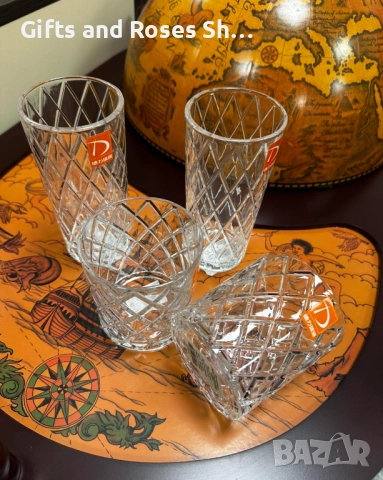 Стъклени чаши за уиски или вода/безалкохолно