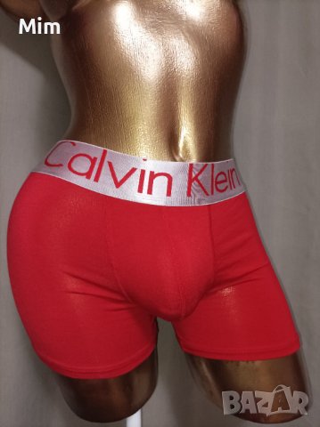  CALVIN KLEIN XL Червен боксер с лого, снимка 1 - Бельо - 38666733