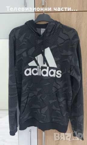 Оригинален мъжки суитшърт Adidas Men's Essentials Allover Print Hoodie GD5489 отличен