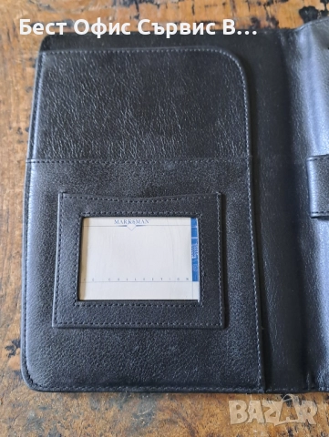 папка луксозна за документи кожена черна Марксман Marksman размер А5, снимка 4 - Ученически пособия, канцеларски материали - 52325929