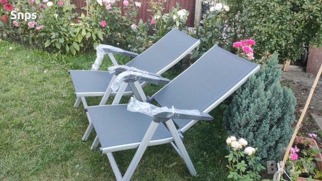 Комплект от 2 регулируеми стола, идеални за балкон, вътрешен двор или градина, снимка 7 - Столове - 41663680