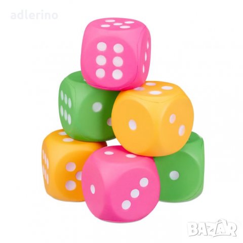 Детска игра Оригинални зарове, комплект от 6 броя, зарове за анимация, големи зарове за детски игри,