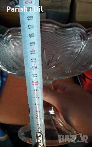 Стъклена Купа 'Фруктиера' за Плодове,поднос, снимка 7 - Антикварни и старинни предмети - 40114803