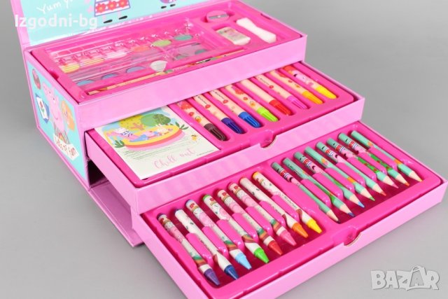 Куфарче Peppa Pig с пълен комплект за рисуване, снимка 6 - Рисуване и оцветяване - 42170106