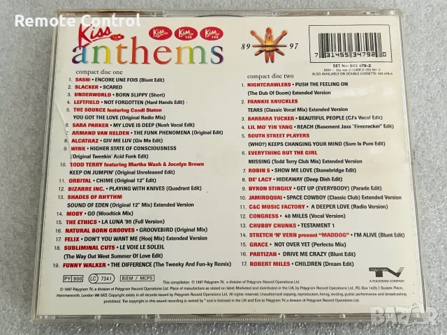 VA - KISS ANTHEMS 89-97 (2 x CD, 1997), снимка 2 - CD дискове - 55723517