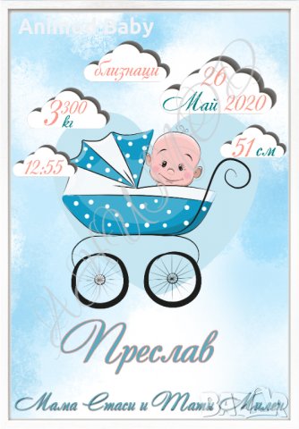 Рамка за бебе / визитка / снимка , персонализиран подарък за новородено, снимка 17 - Мебели за детската стая - 34295215