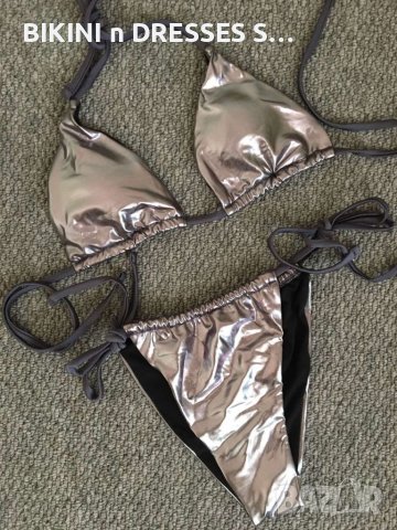 Сребърен бански металик , снимка 5 - Бански костюми - 39925370