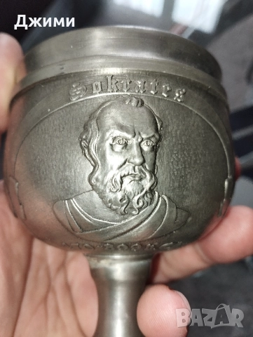 калаено сребърен бокал, снимка 1