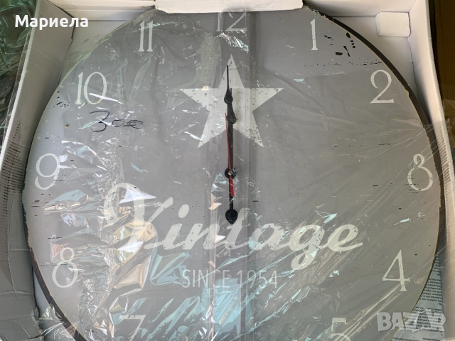 Винтидж Часовник за Стена 58см / Стенен часовник в ретро стил, снимка 2 - Други стоки за дома - 52243436