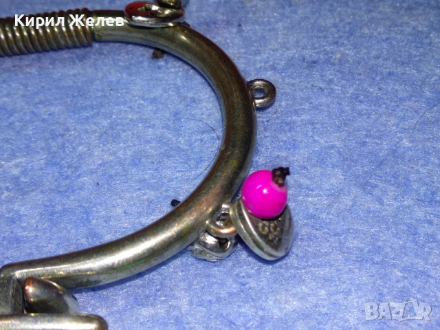 МЕДНА ПОСРЕБРЕНА ФЕШЪН АРТ ГРИВНА с ПОЛУСКЪПОЦЕННИ КАМЪНИ и ЦВЕТНО СТЪКЛО 44126, снимка 17 - Гривни - 44756031