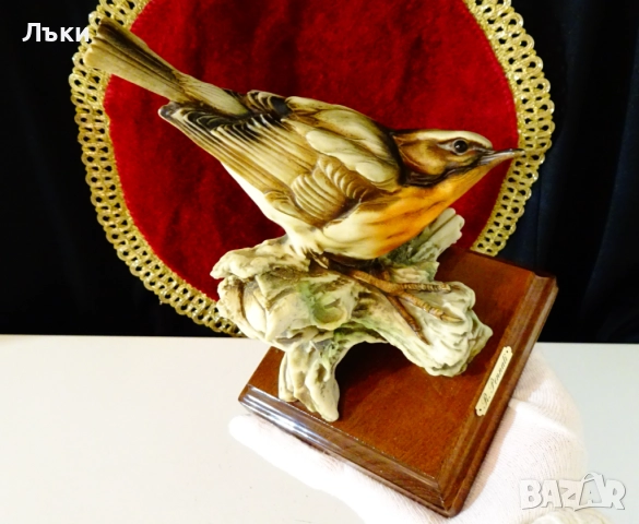 Порцеланова статуетка птица Дрозд,Capodimonte от R.Pennati. , снимка 2 - Антикварни и старинни предмети - 52900268