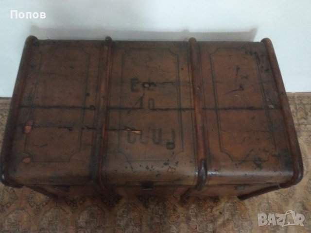  Старинен Пътнически сандък куфар, снимка 6 - Други - 41223217