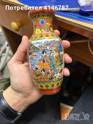 Ръчно рисувани винтидж вазички, снимка 2 - Антикварни и старинни предмети - 53241932