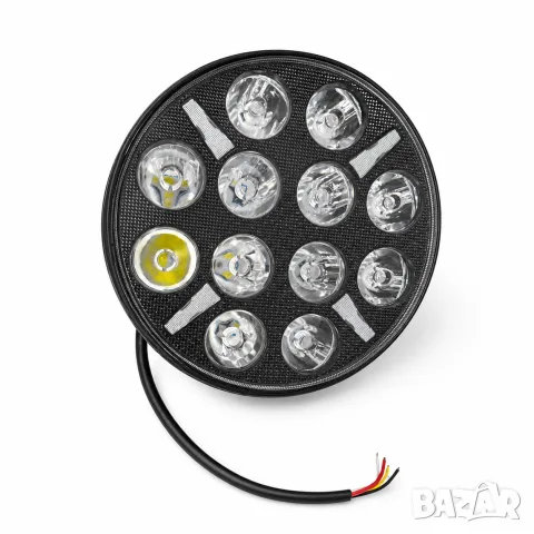 Кръгъл LED халоген 100 W с 12 диода, снимка 3 - Аксесоари и консумативи - 55864066