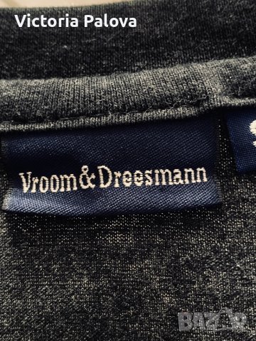 Тъмносива тениска vintage VROOM&DRESSMANN Холандия, снимка 3 - Тениски - 41753084