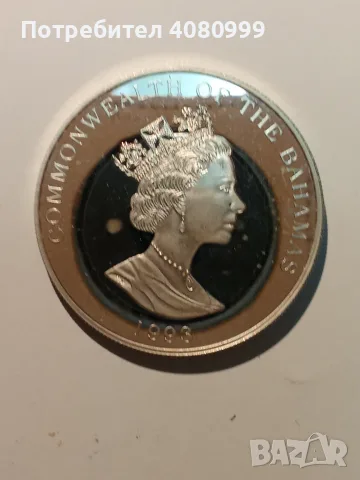 Бахамски острови 5 долара 1993, снимка 3 - Нумизматика и бонистика - 56232060