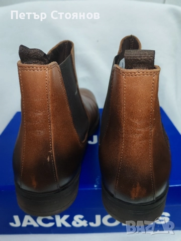 Удобни мъжки боти от естествена кожа Jack&Jones №46, снимка 6 - Мъжки боти - 51977571