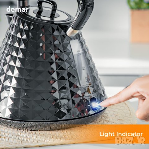 Безжична електрическа кана Geepas 1,5 л – 3000 W, снимка 4 - Други - 42121567