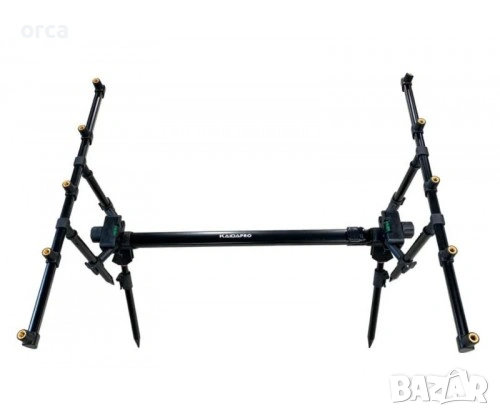 Стойка за пет въдици с нивелир KAIDA A9-7 алуминиева стабилна бряг XL, снимка 5 - Такъми - 53452273