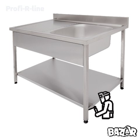 Мивка с работен плот от неръждавейка 1500мм