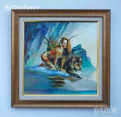 „Мистична хармония“ – арт принт в елегантна рамка, фентъзи