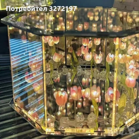 Ръчно изработена 3-Д LED нощна лампа с Рози,Направи си сам домашен декор, снимка 9 - Други стоки за дома - 50496446