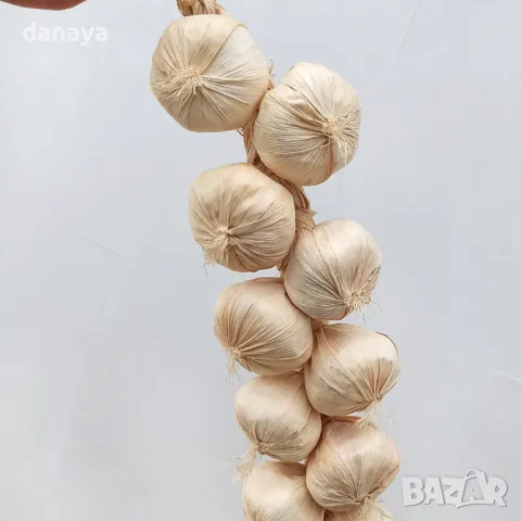 2596 Връзка изкуствен чесън за декорация, снимка 2 - Декорация за дома - 35430560
