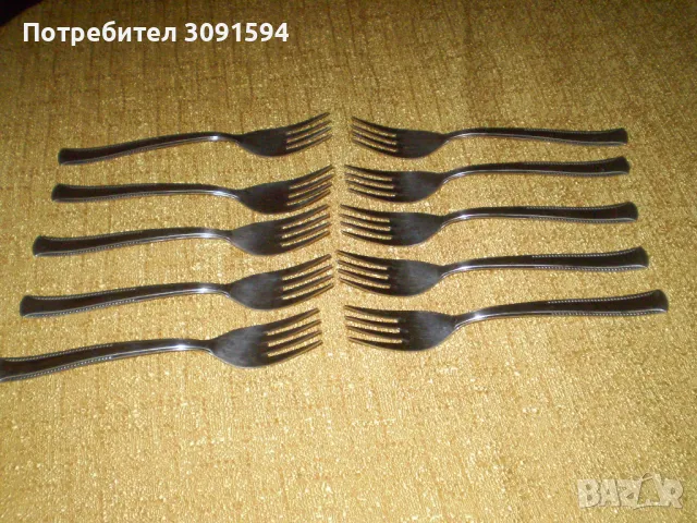 H.KORKMAZ ДЕСЕРТНИ ВИЛИЦИ 10 БРОЯ 18/10, снимка 2 - Прибори за хранене, готвене и сервиране - 48838894