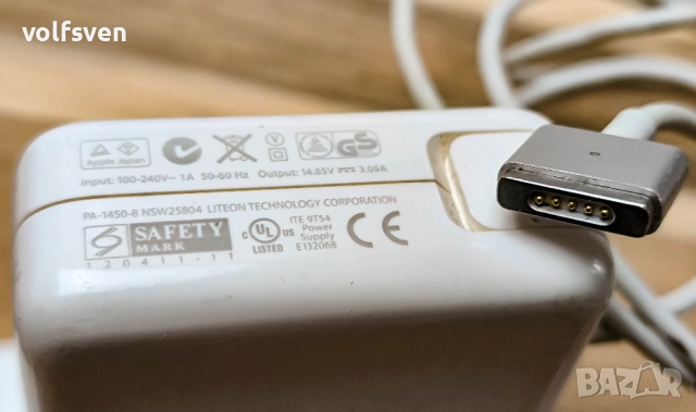 оригинално зарядно за Apple Macbook Air-11.6"-13.3", снимка 2 - Лаптоп аксесоари - 52520798