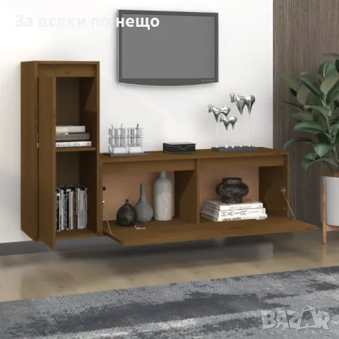 ТВ ШКАФОВЕ, 2 БР, КАФЯВИ, БОР МАСИВ, снимка 1