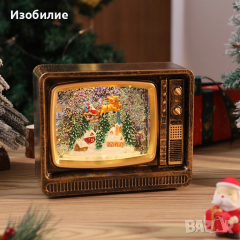 Коледен ретро телевизор - декорация, снимка 9 - Декорация за дома - 52373050