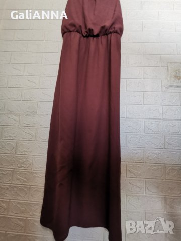 ДЪЛГА СТРАХОТНА РОКЛЯ В ЦВЯТ КАПУЧИНО, РАЗМЕР XL, снимка 5 - Рокли - 41983985