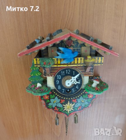 малък стенен часовник - Шварцвалд , снимка 5 - Антикварни и старинни предмети - 39930177