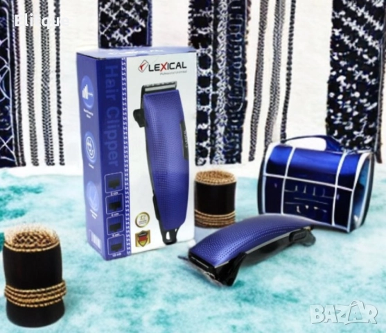 Машинка за подстригване Lexical LHC-5611, 12W, 4 различни гребена, Сив/Син, снимка 2 - Машинки за подстригване - 52870813