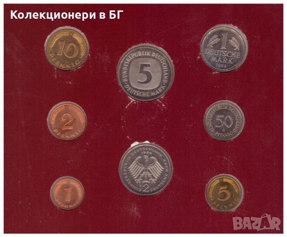 СЕТ ОСЕМ МОНЕТИ ФЕДЕРАЛНА РЕПУБЛИКА ГЕРМАНИЯ /виж описанието/, снимка 4 - Нумизматика и бонистика - 53498496