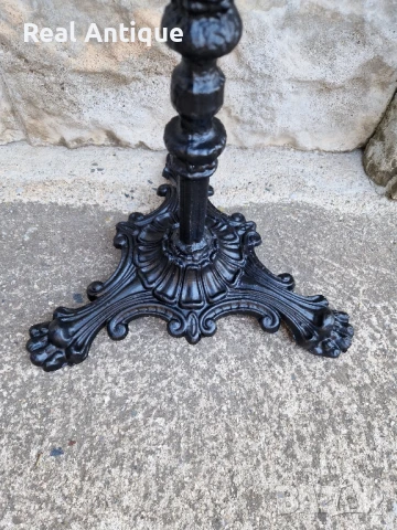 Чудесна антикварна метална помощна градинска масичка , снимка 7 - Антикварни и старинни предмети - 51155912