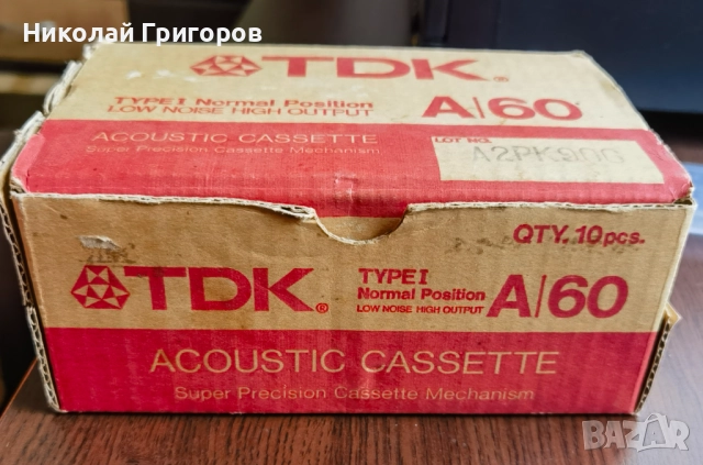 TDK A60-кашон+касети, снимка 4 - Аудио касети - 51631491