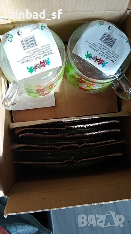 Комплект 6 прозрачни термочаши и чинийки, снимка 5 - Сервизи - 52837288