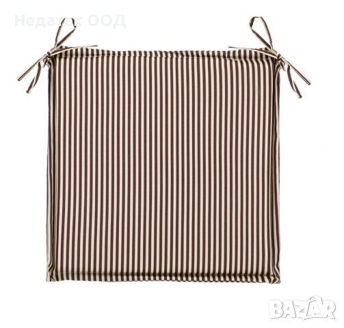 Възглавница за стол, 41x41 см, Бежово/ кафяво/ райе, снимка 2 - Възглавници - 41477506