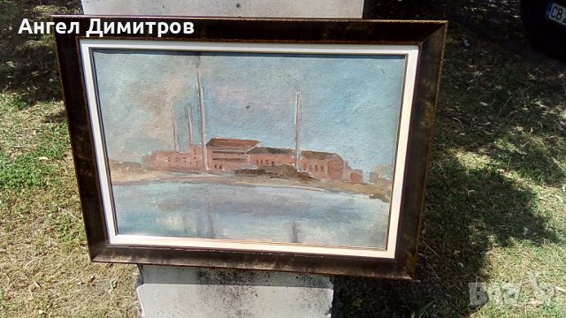 Георги Божилов Слона 1961 г маслена картина , снимка 1 - Картини - 41551078