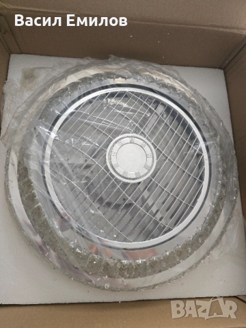 Кристален LED полилей с вентилатор и дистанционно управление, снимка 6 - Полилеи - 51938481