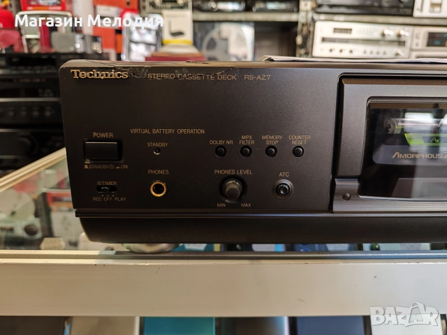 Касетен дек Technics RS-AZ7 Техническо състояние - перфектно. Има забелажки по външния вид., снимка 3 - Декове - 51730793