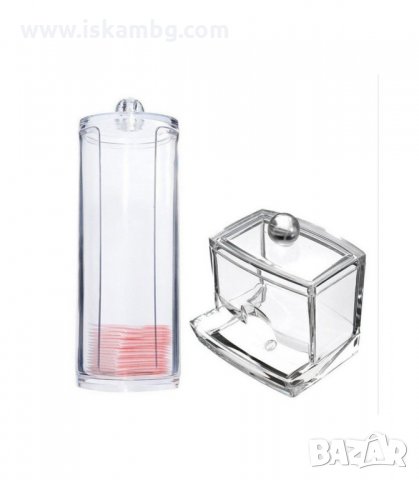 КОМПЛЕКТ КУТИИ ЗА СЪХРАНЕНИЕ НА ТАМПОНИ ЗА ГРИМ И КЛЕЧКИ ЗА УШИ - код 1710, снимка 2 - Други стоки за дома - 33989041