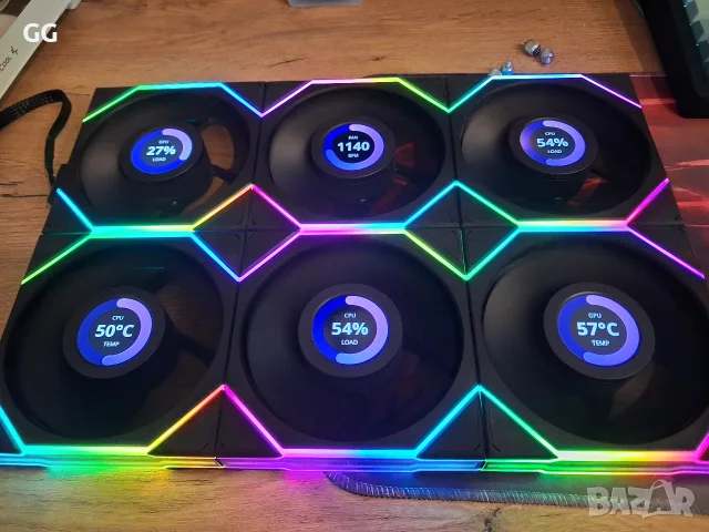 Lian Li TL LCD Reverse Flow 6 pack + controller.